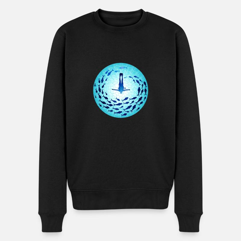 Blau würde Blue Would - Pull Premium bio Homme - noir