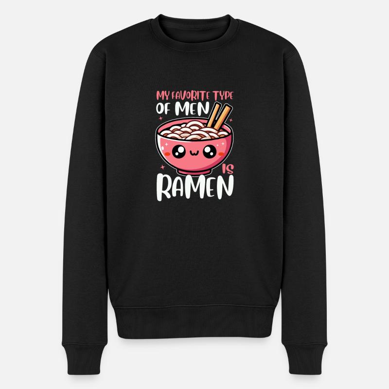 Meine Lieblingsart von Männern ist Ramen Funny Bowl Noodle - Männer Premium Bio Pullover - Schwarz