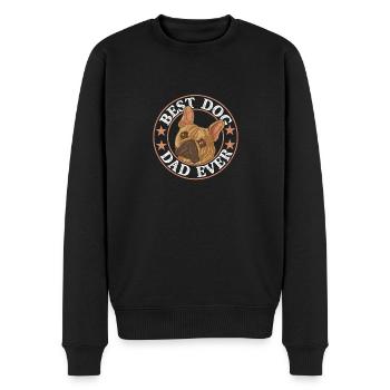 Best Dog Dad Ever French Bulldog Frenchie - Männer Premium Bio Pullover - Schwarz - Vorne - Nico (187cm)