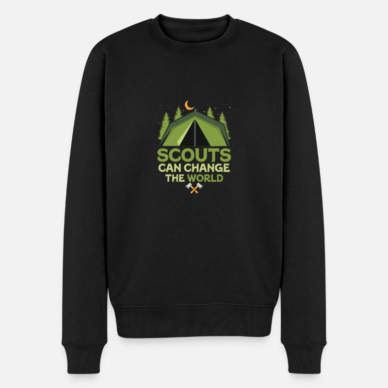 Changing the World, One Scout at a Time Tee - Männer Premium Bio Pullover - Schwarz