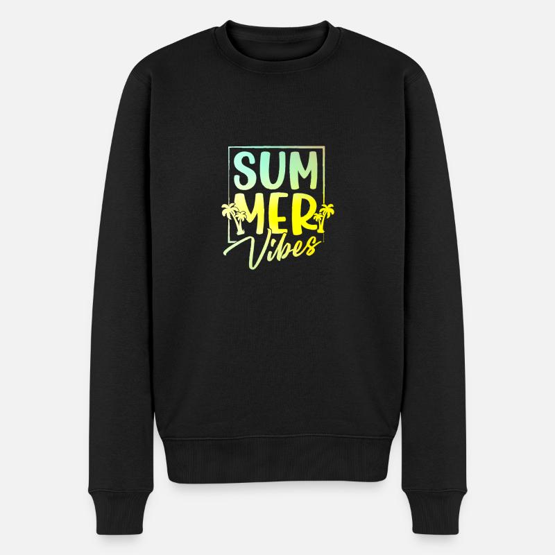 Summer Vibes - Männer Premium Bio Pullover - Schwarz