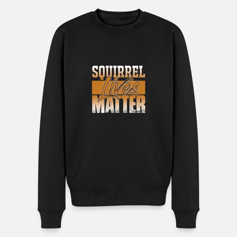Eichhörnchen Leben zählen Coole Chipmunks Tierliebhaber - Männer Premium Bio Pullover - Schwarz