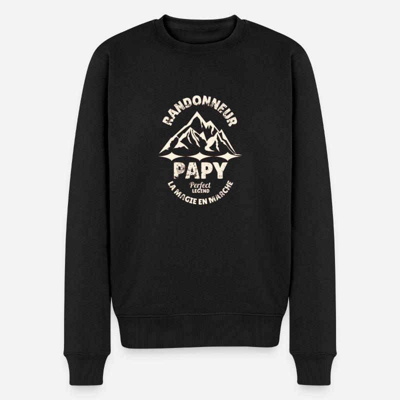 Papy randonneur - Pull Premium bio Homme - noir