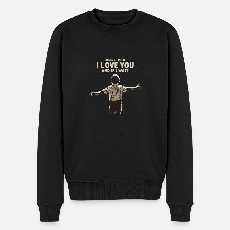 VERZEIH MIR - Männer Premium Bio Pullover - Schwarz