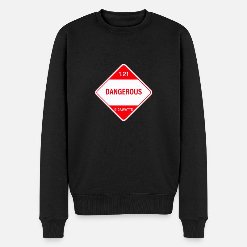 1,21 Gigawatt! Gefahr! - Männer Premium Bio Pullover - Schwarz