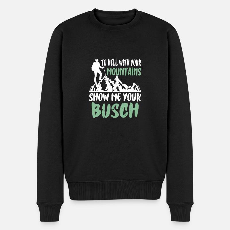 Berg wanderer - Männer Premium Bio Pullover - Schwarz