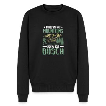 Au diable vos montagnes randonnée amusante - Pull Premium bio Homme - noir - Devant - Nico (187cm)