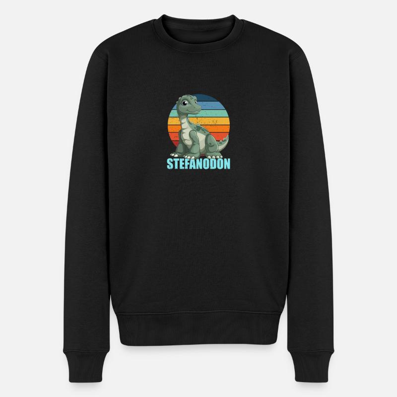 Stefanodon Kombination aus Stefan und Iguanodon - Männer Premium Bio Pullover - Schwarz
