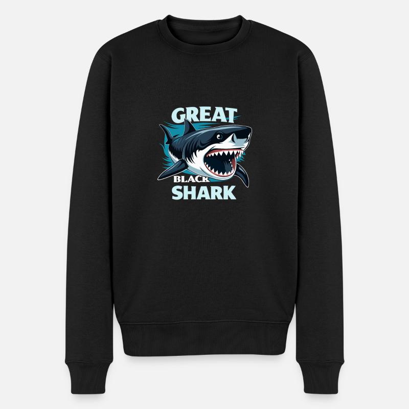 GRAND REQUIN NOIR - Pull Premium bio Homme - noir