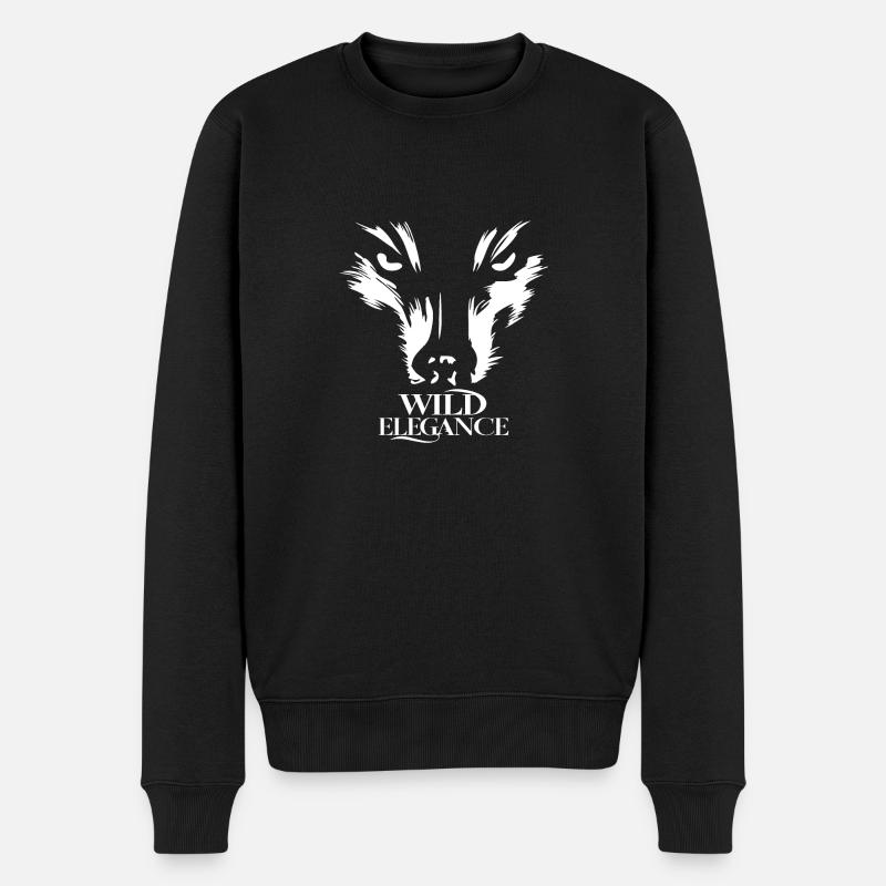 UNE ÉLÉGANCE SAUVAGE - Pull Premium bio Homme - noir