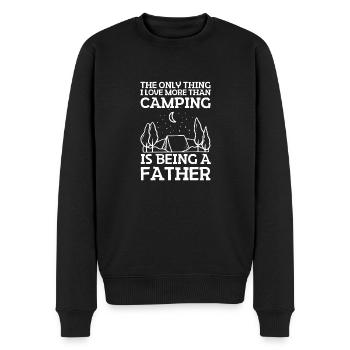 Camping Vater Zelten Wohnmobil Wohnwagen Camp - Männer Premium Bio Pullover - Schwarz - Vorne - Nico (187cm)