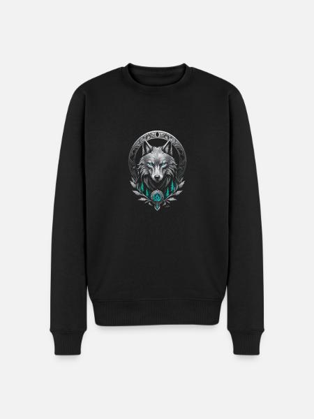 Medieval Arctic Wolf - Men's Premium Organic Jumper - black