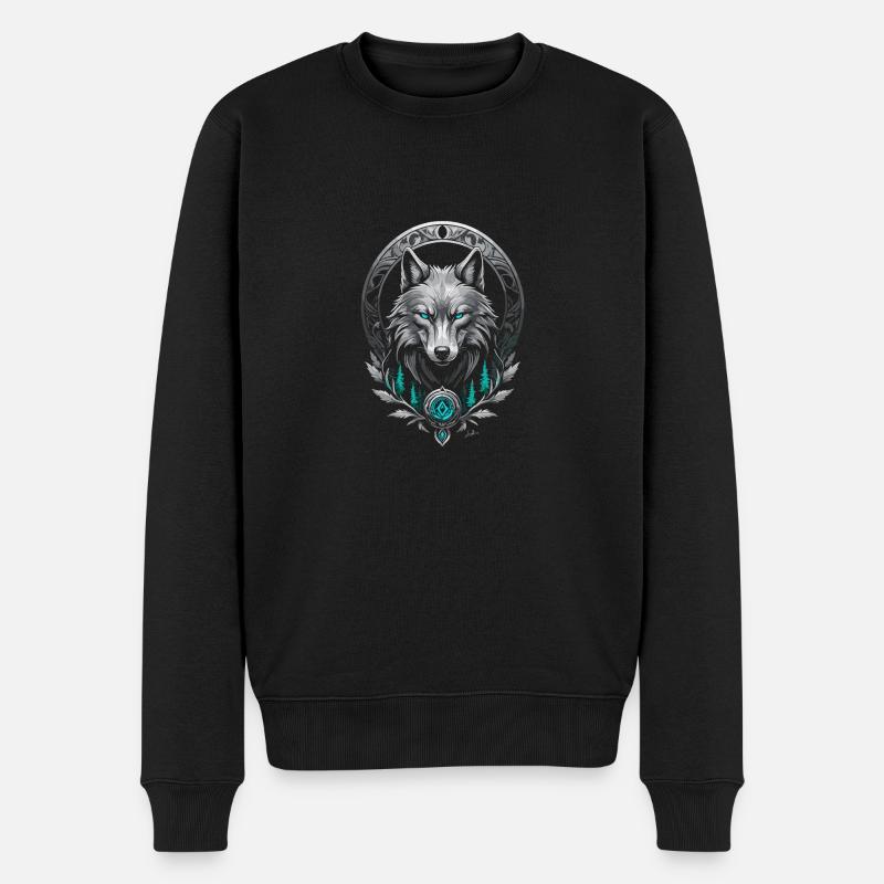 Medieval Arctic Wolf - Men's Premium Organic Jumper - black