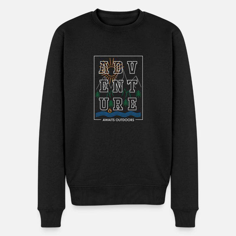 Aventure en plein air - Pull Premium bio Homme - noir