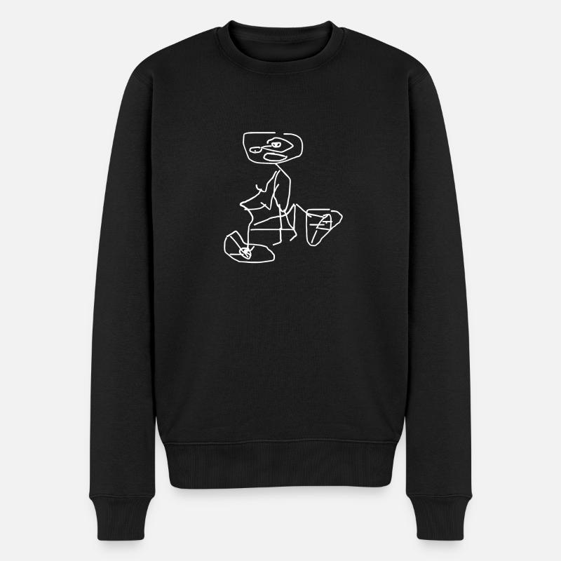 Fahrradfahrer Fahrradfahren - Männer Premium Bio Pullover - Schwarz