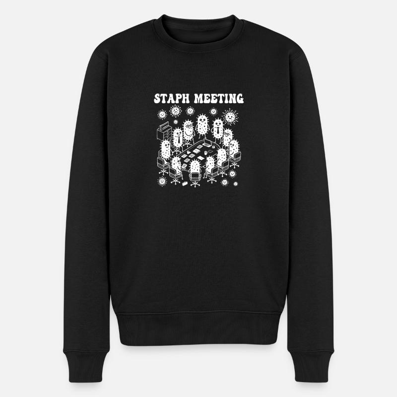 Staphylocoque rencontre microbiologie microbiologiste bactéries - Pull Premium bio Homme - noir