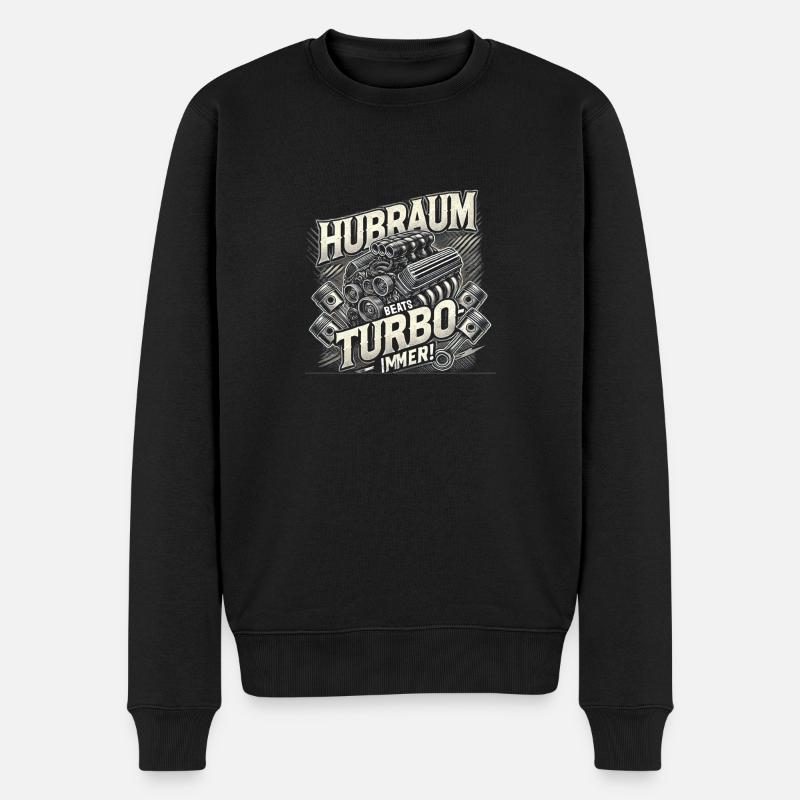 Hubaum statt Turbo - Männer Premium Bio Pullover - Schwarz