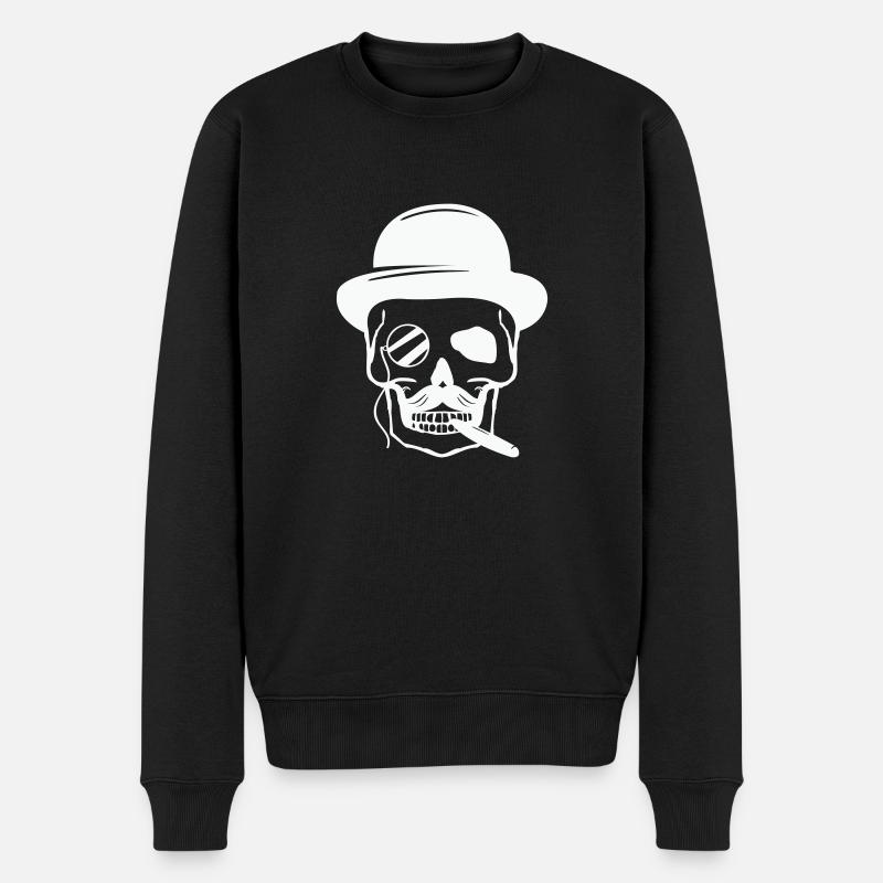 skull sir - Männer Premium Bio Pullover - Schwarz