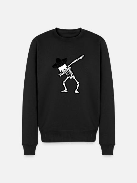 skull dabbing mexicans - Men's Premium Organic Jumper - black