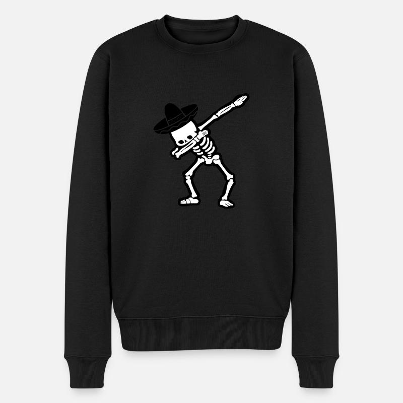 Tamponnage du crâne Mexicains - Pull Premium bio Homme - noir