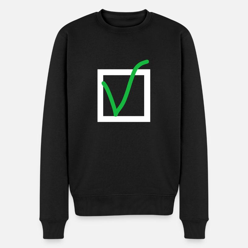 Abhaken - Männer Premium Bio Pullover - Schwarz