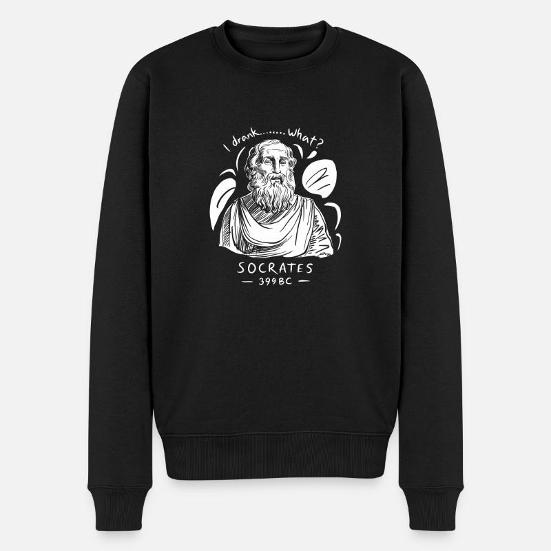 L’humour philosophique pour les penseurs - Pull Premium bio Homme - noir