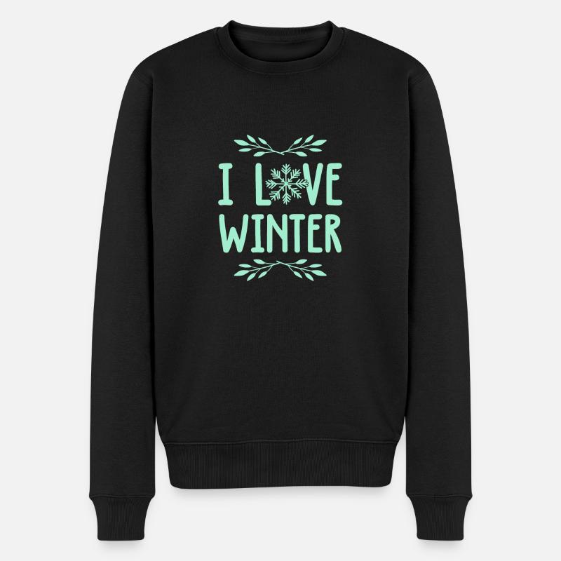 J’adore l’hiver - Pull Premium bio Homme - noir