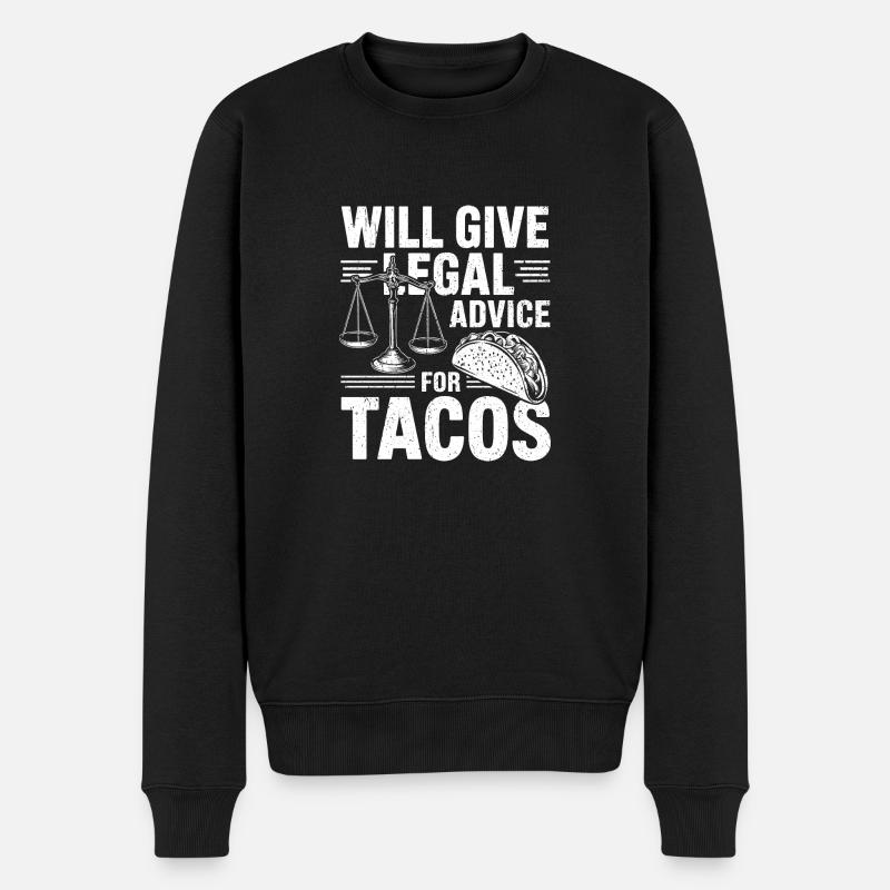 Tacos vs conseils juridiques - Pull Premium bio Homme - noir