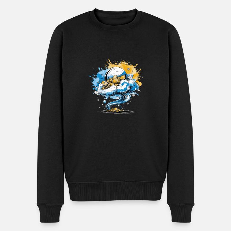 LA BULLE ET UN TOURBILLON - Pull Premium bio Homme - noir