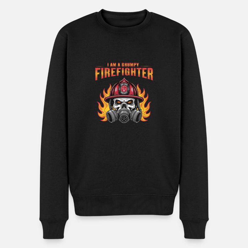 JE SUIS UN POMPIER - Pull Premium bio Homme - noir