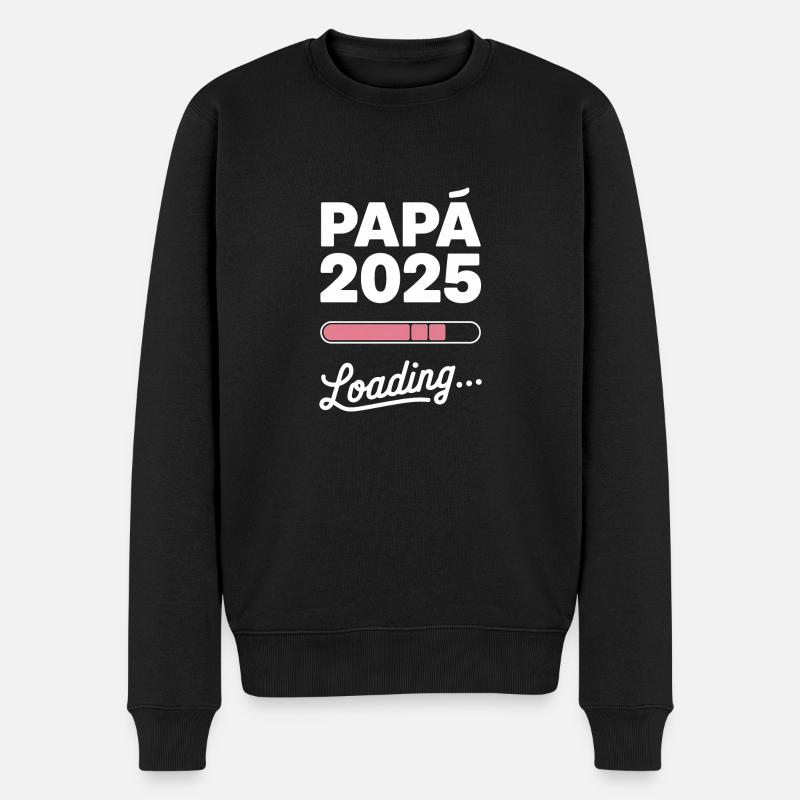 New Dad Gift 2025 Loading - Men's Premium Organic Jumper - black
