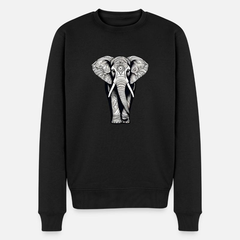 Éléphant - Pull Premium bio Homme - noir