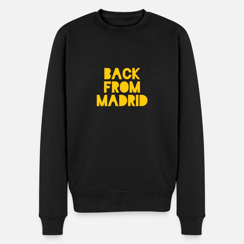 Souvenir Madrid - Männer Premium Bio Pullover - Schwarz