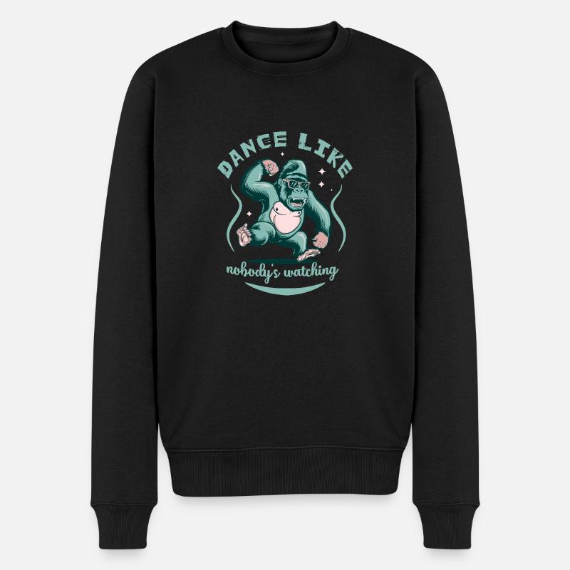 Gorilla - Männer Premium Bio Pullover - Schwarz
