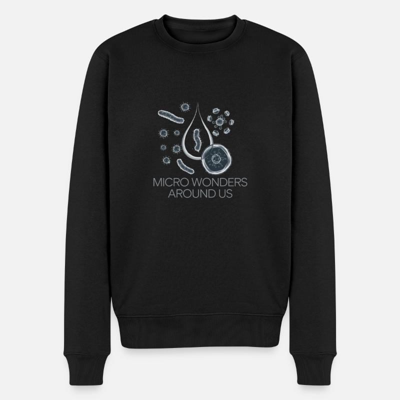 ORGANISME MICROSCOPIQUE - Pull Premium bio Homme - noir