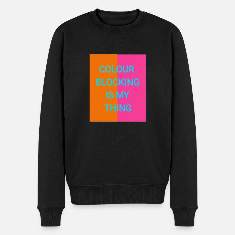 Farben mix - Männer Premium Bio Pullover - Schwarz