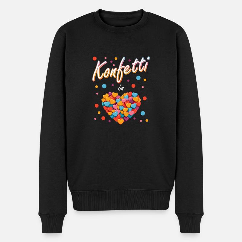 confettis carnaval carnaval design amusant - Pull Premium bio Homme - noir