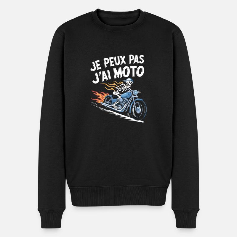 J'peux pas j'ai moto - Pull Premium bio Homme - noir