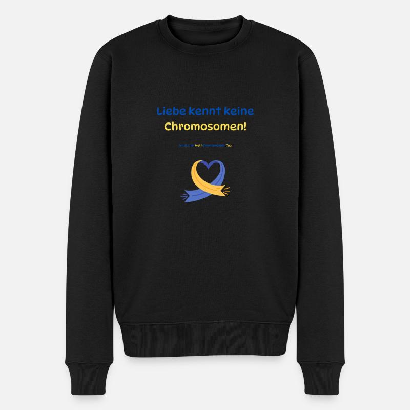 Liebe kennt keine Chromosomen - Männer Premium Bio Pullover - Schwarz
