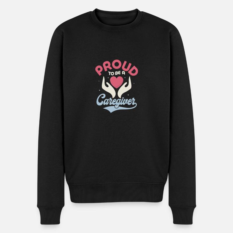 Fier d’être un aidant - Pull Premium bio Homme - noir