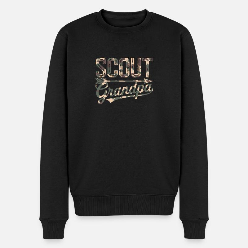 Pfadfinderführer Pfadfinder Camping - Männer Premium Bio Pullover - Schwarz