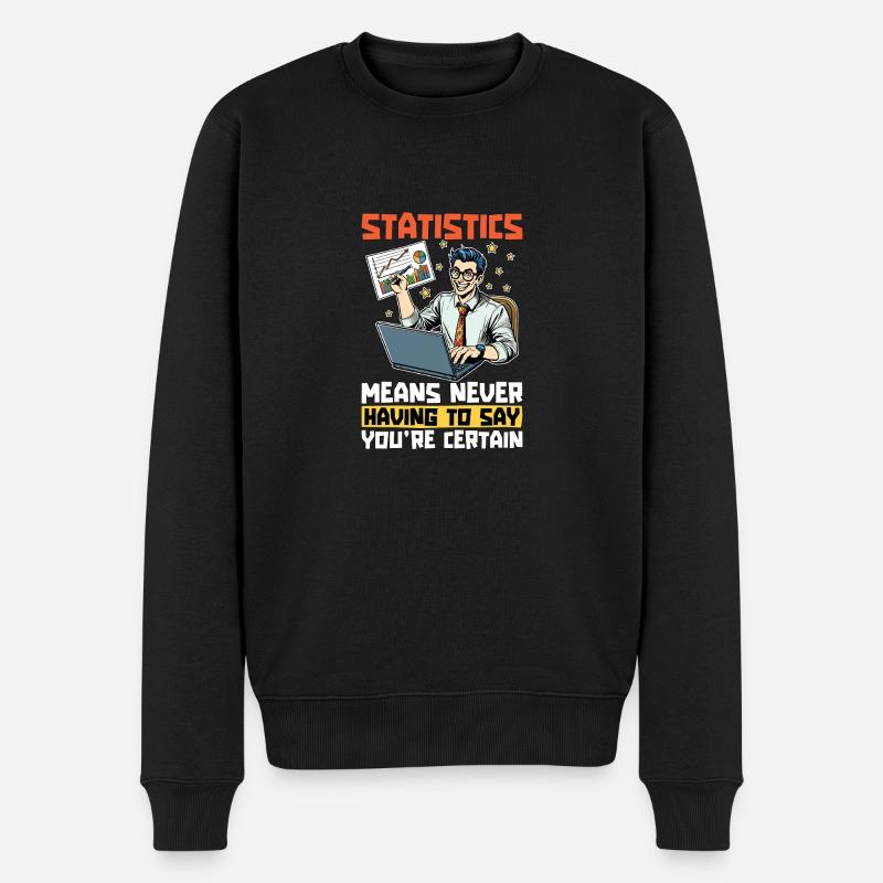 Statistiques signifie jamais statisticien comptable - Pull Premium bio Homme - noir