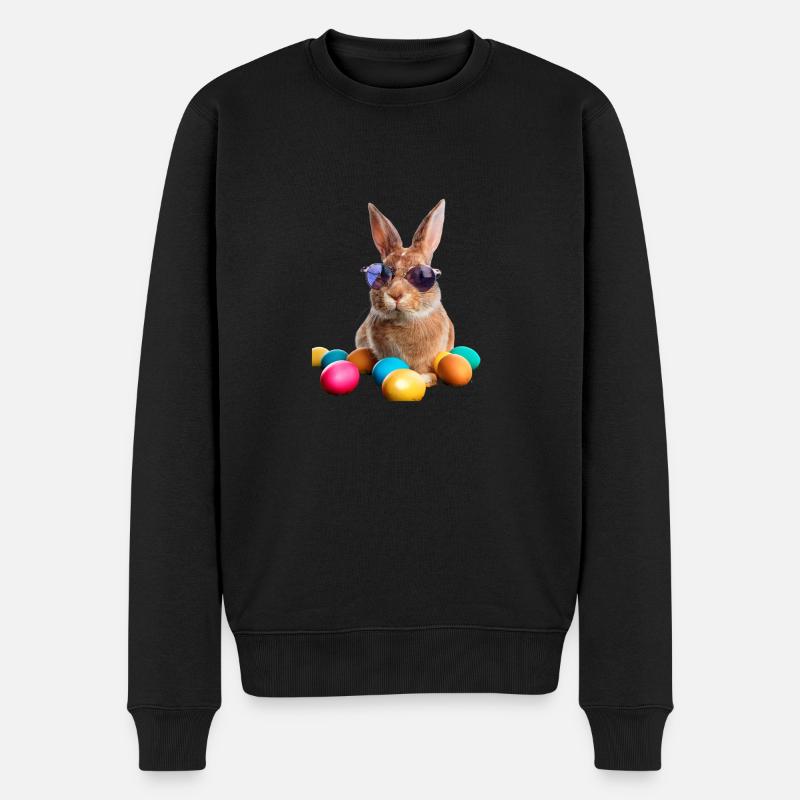 Osterhase - Männer Premium Bio Pullover - Schwarz