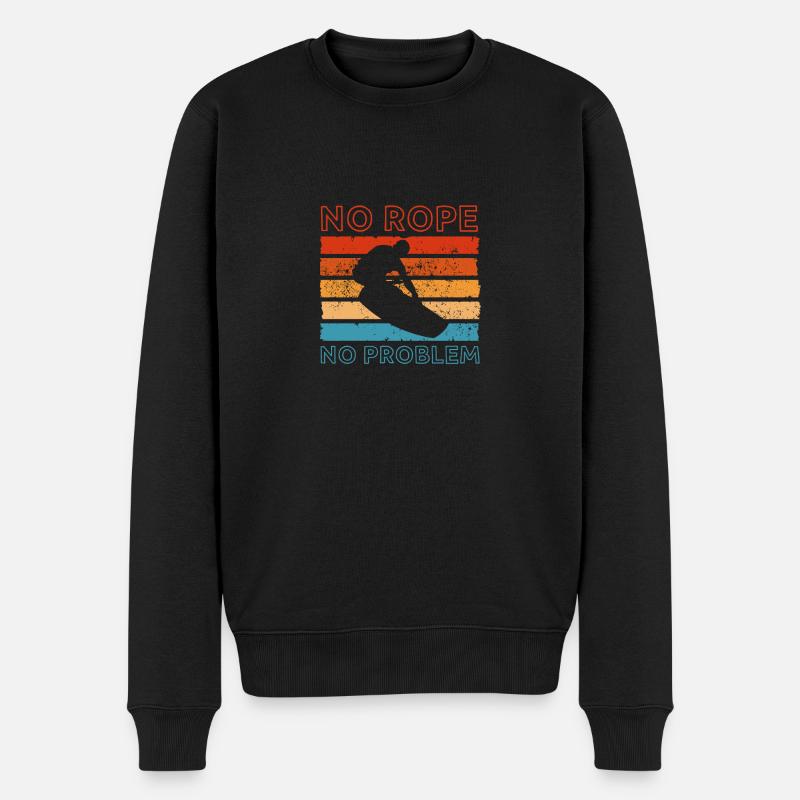 Wakeboard Wakeboarder Wakeboarding Geschenk - Männer Premium Bio Pullover - Schwarz