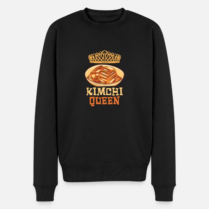 Kimchi Queen Krone Köstlichkeit - Männer Premium Bio Pullover - Schwarz
