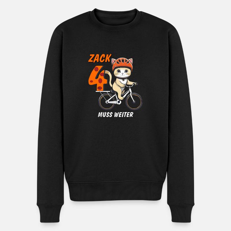 VÉLO CHAT ZACK FOUR - Pull Premium bio Homme - noir