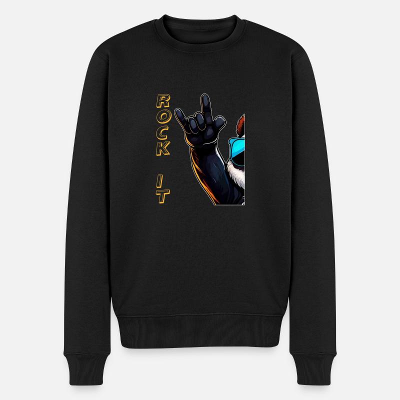 BASCULEZ-LE - Pull Premium bio Homme - noir