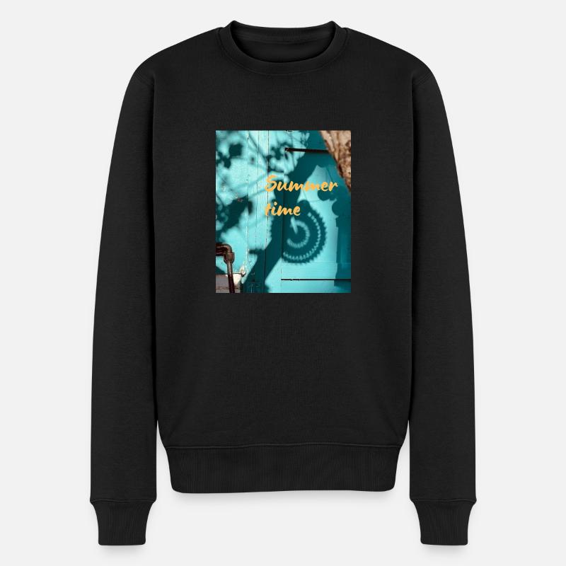Summertime - Männer Premium Bio Pullover - Schwarz
