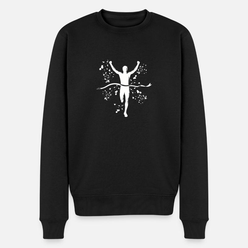 Marathoniens Run Finisher Marathon - Pull Premium bio Homme - noir
