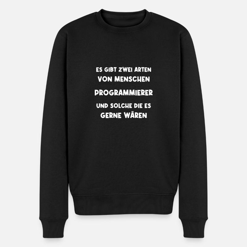 Programmierer Informatiker Softwareentwickler - Männer Premium Bio Pullover - Schwarz